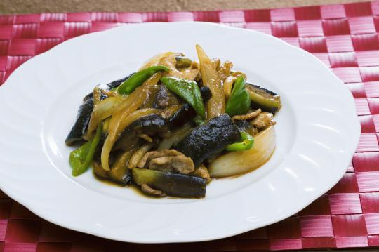 茄子の
カレーソース炒め