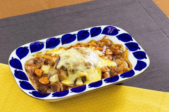 お手軽カンタン！カレーハンバーグドリア