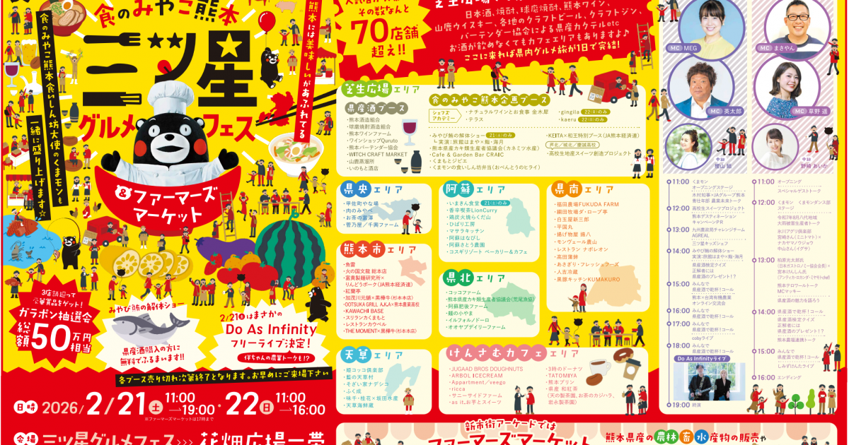 食のみやこ熊本三ツ星グルメフェス＆ファーマーズマーケットのお知らせ